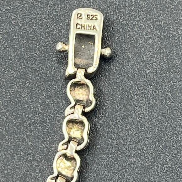 Ross Simons Signed Vintage Sterling Silver Diamond Tennis Bracelet 10 Gr, 7” - Picture 5 of 10